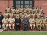 Probationers of Railway Protection Force call on the President 