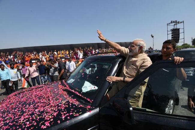 PM Modi reaches BJP headquarters in New Delhi