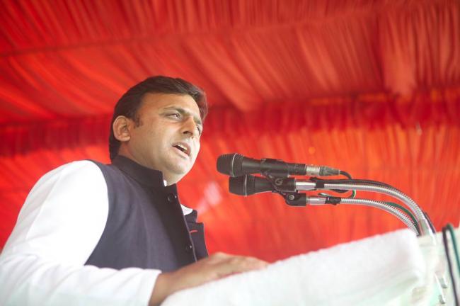 Akhilesh Yadav's first poll campaign triggers controversy