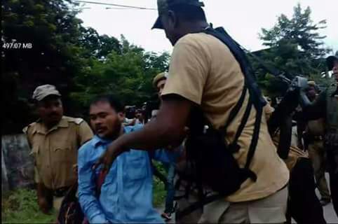 Several protesters of farmer organization injured during clashes with security personnel in Tezpur