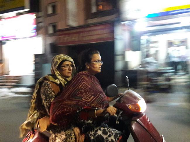 Kiran Bedi takes pillion ride at night to inspect road safety in Puducherry 