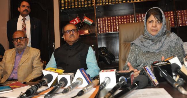 Mehbooba welcomes Centre's decision to start sustained dialogue on Kashmir