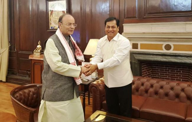 Sonowal seeks help from Jaitley to announce industrial policy for Assam and NE 