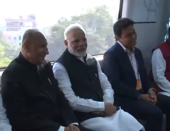 PM Modi inaugurates Hyderabad Metro