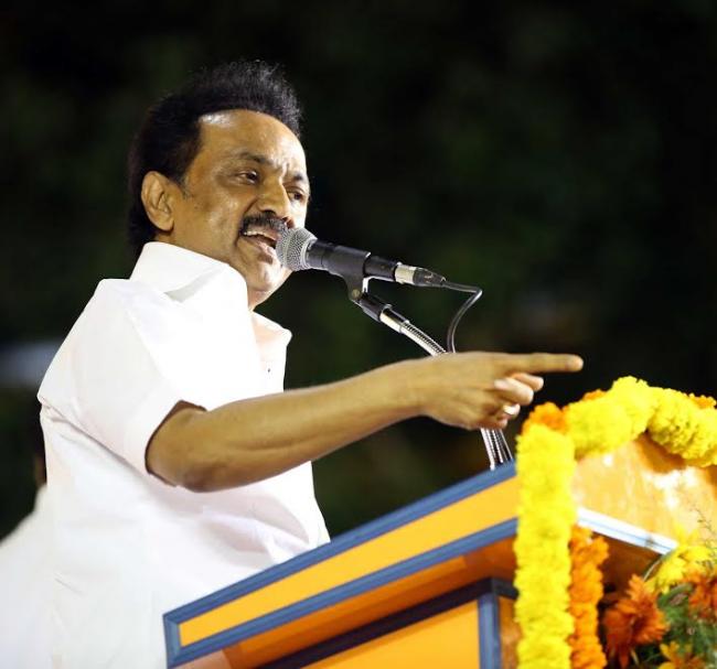 DMK chief Stalin blames Centre for imposing Hindi on milestone marking