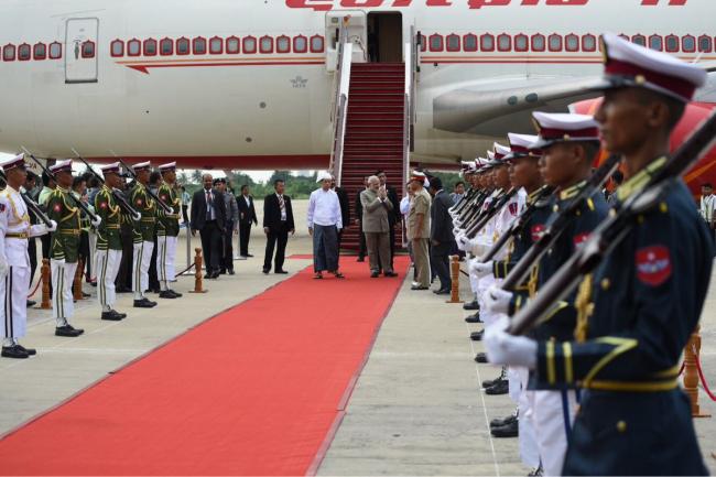 Prime Minister Narendra Modi arrives in Myanmar