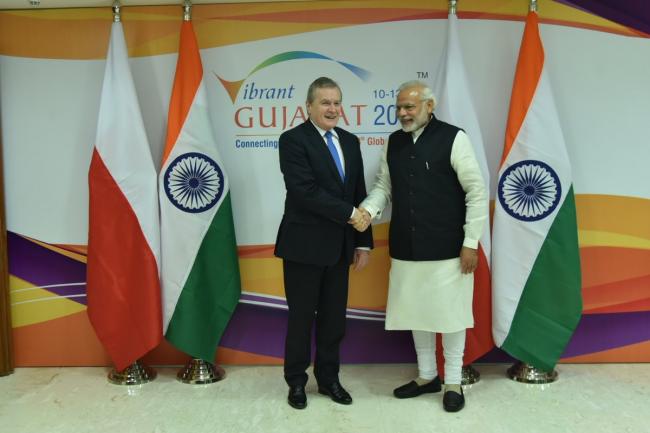 Poland Deputy PM Piotr Glinski meets Modi
