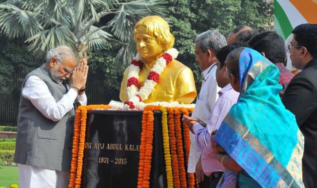 PM Modi pays tributes to APJ Abdul Kalam on his birth anniversary