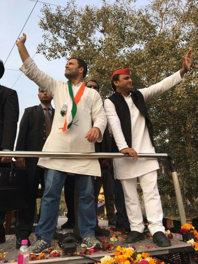 Assembly polls: Akhilesh Yadav, Rahul Gandhi participate in road show in UP