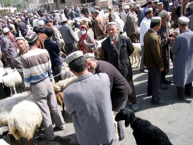 A market in Xinjiang