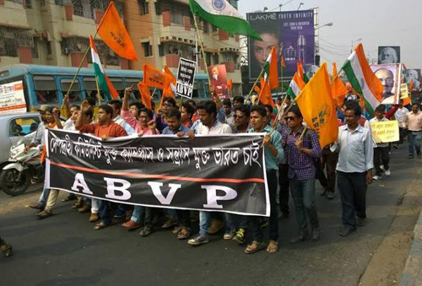 ABVP suspends two for attacking AISA students, goes for counter protest in Delhi