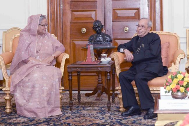 Prime Minister of Bangladesh calls on President Pranab Mukherjee