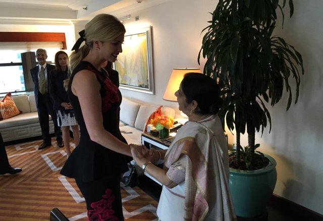 Sushma Swaraj meets Ivanka Trump in New York, discusses women's entrepreneurship 