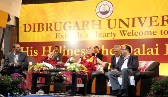 The Dalai Lama visits Dibrugarh University