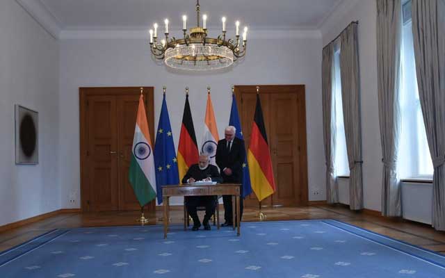 Narendra Modi meets German President Frank-Walter Steinmeier 