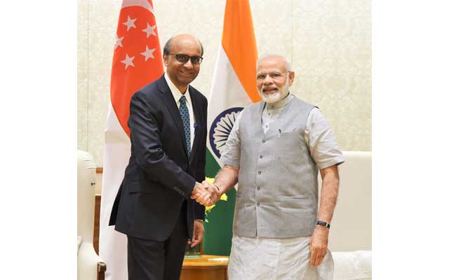 Singapore Deputy PM meets Narendra Modi