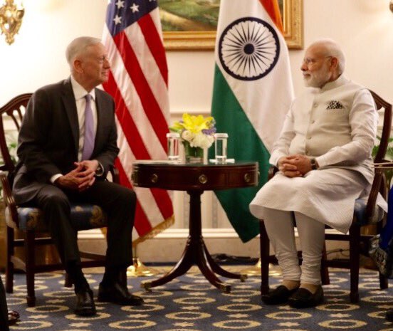 Modi meets US Defence Secretary James Mattis, Secretary of State Rex Tillerson