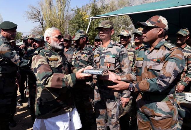 PM Modi spends time with army personnel, says it gives him energy