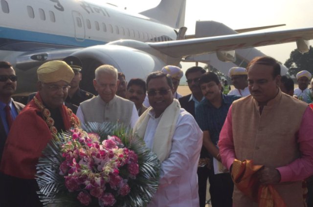 President Kovind reaches Bengaluru on his maiden visit to Karnataka