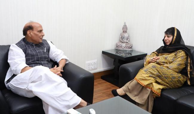 Jammu and Kashmir Chief Minister meets Rajnath Singh