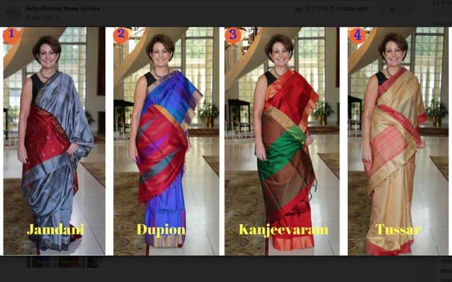 American Envoy to India urges netizens to vote and select saree she should wear on Independence Day