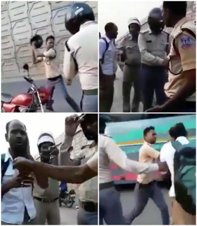 West Bengal: Civic volunteer thumps traffic signal violator with helmet, video goes viral on social media
