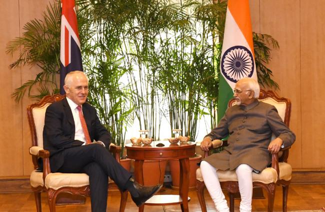 Australian PM meets Indian Vice President