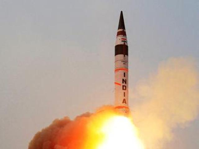 India test-fires ICBM Agni-V