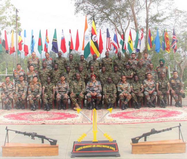 Uganda Peopleâ€™s Defence Force contingent train at Counter Insurgency and Jungle Warfare School in Mizoram