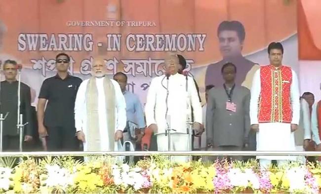 Biplab Deb takes oath as Tripura CM, PM Modi attends swearing-in ceremony