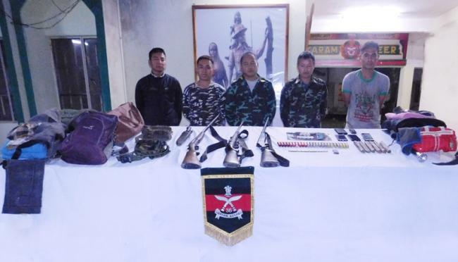 Assam Rifles apprehended six NSCN militants in Nagaland