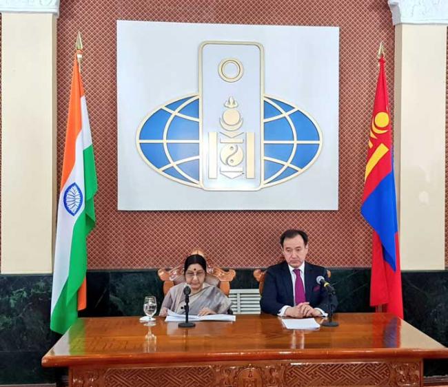 Mongolia is not only India's strategic partner but also spiritual neighbour: Sushma Swaraj