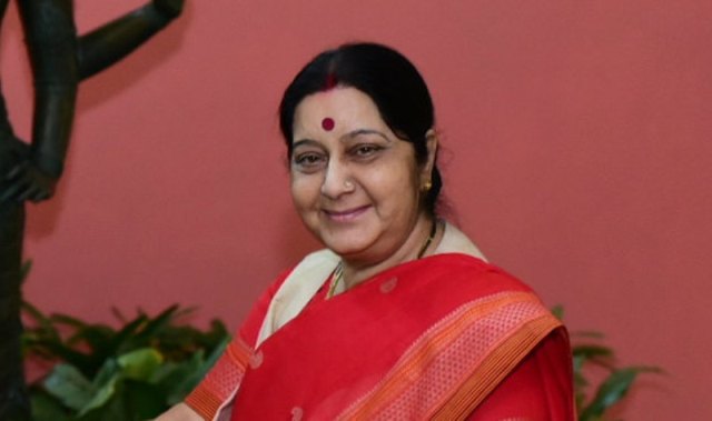 Sushma Swaraj calls on visiting S Korean President, discusses strategic issues