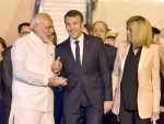 French President Macron meets Sushma Swaraj