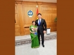 Sushma Swaraj meets Mongolia PM U Khurelsukh, discuss issues of bilateral cooperation