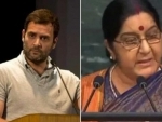 Rahul Gandhi attacks Sushma Swaraj on Doklam issue, says she prostrated in front of Chinese power