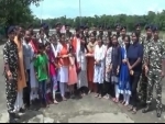 People of Assam celebrate Raksha Bandhan with jawans at Indo-Bangladesh border