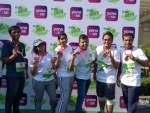 Sustainability themed Marathon runners sport GOTS-certified organic cotton T-Shirts 