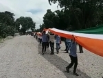 Assam : People take out rally with 3.5 km long tricolour national flag, BSF celebrates I-Day along Indo-Bangladesh border
