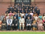 Officer trainees of Class-I accounts and finance service call on President Kovind