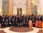 Probationers of different railway services call on the President Kovind