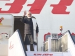 Prime Minister Narendra Modi lands in Zurich