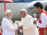 PM Modi interacts with recipients of Nari Shakti Puraskar