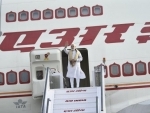 Narendra Modi leaves for Sweden