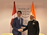 World Economic Forum: Narendra Modi meets Canadian PM Justin Trudeau 