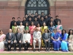 Officer trainees of Indian Audit and Accounts Service, Indian Trade Service and Indian Information Service call on President Kovind