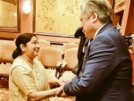 Sushma Swaraj meets Kyrgyzstan counterpart Erlan Abdyldaev in Beijing 