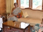 Defence Minister Nirmala Sitharaman meets Governor of Jammu and Kashmir Satya Pal Malik 