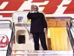 Indian PM Narendra Modi leaves for New Delhi