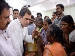 Rahul Gandhi meets flood-affected people in Kerala